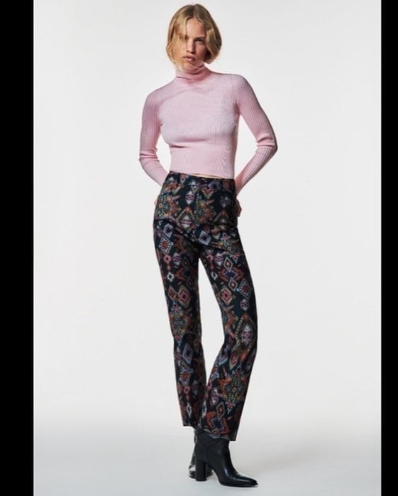 Blugi imprimeu Zara material elastic marime S M L lichidare