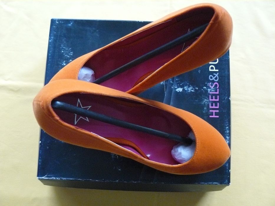 Pantofi Dama HEELS & PUMPS Model Edita, Cu Toc Inalt,Culoare Orange,40