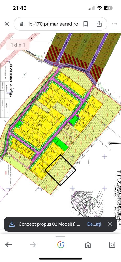 Vand Teren intravilan 2980 mp in Gradiste / Zona TBC-Cimitir Gradiste