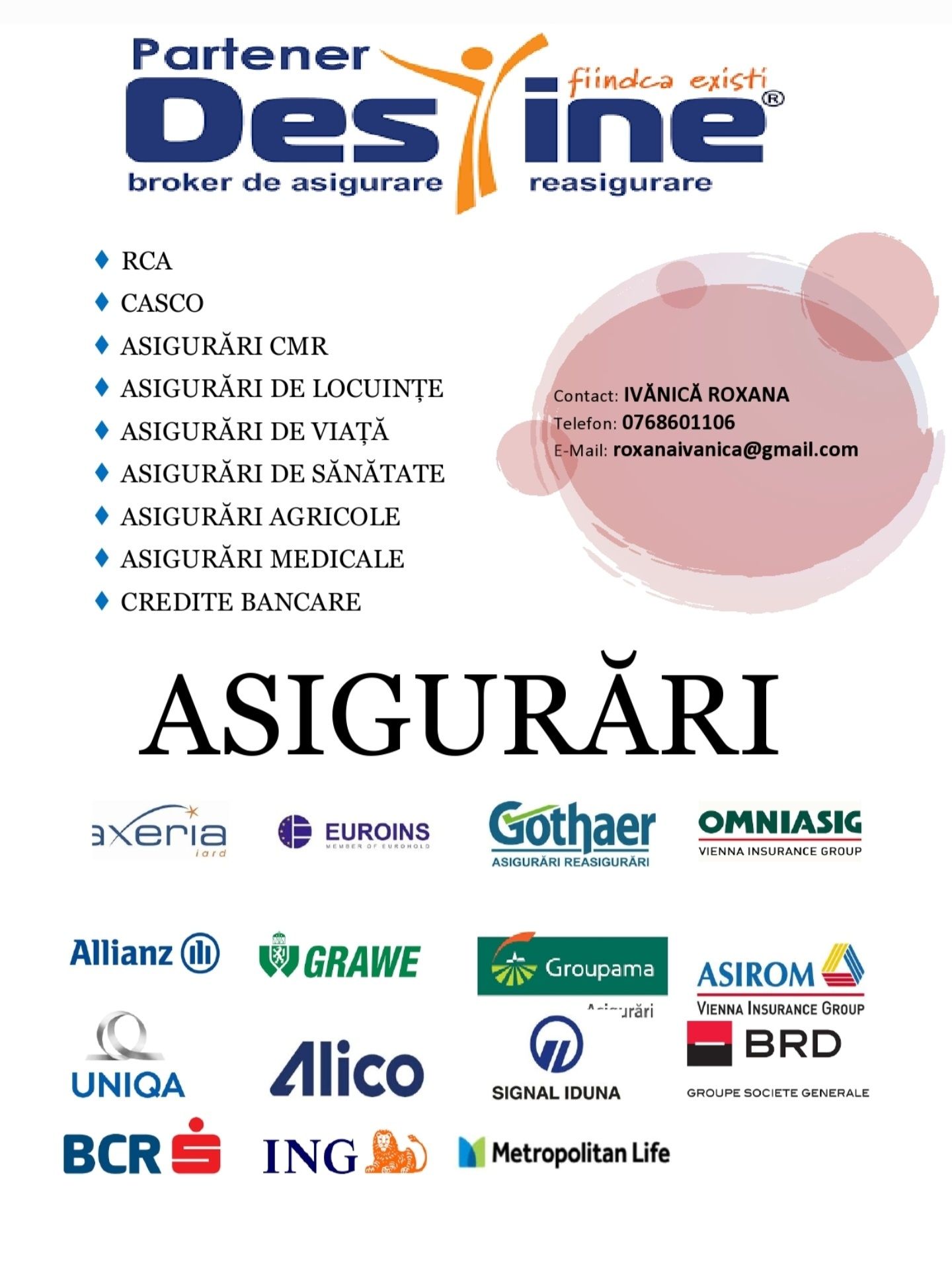 Caut colaboratori în asigurari și promovare vacante!