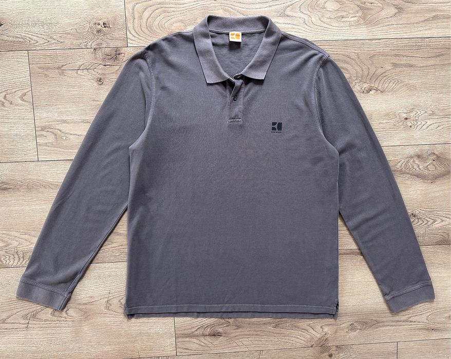 Bluza Polo HUGO BOSS Orange Maneca Lunga Gri Barbati | Marime XXL 2XL