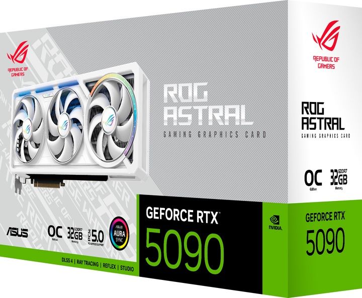 Видео карта ASUS PCI-Ex GeForce RTX 5090 ROG Astral White 32GB