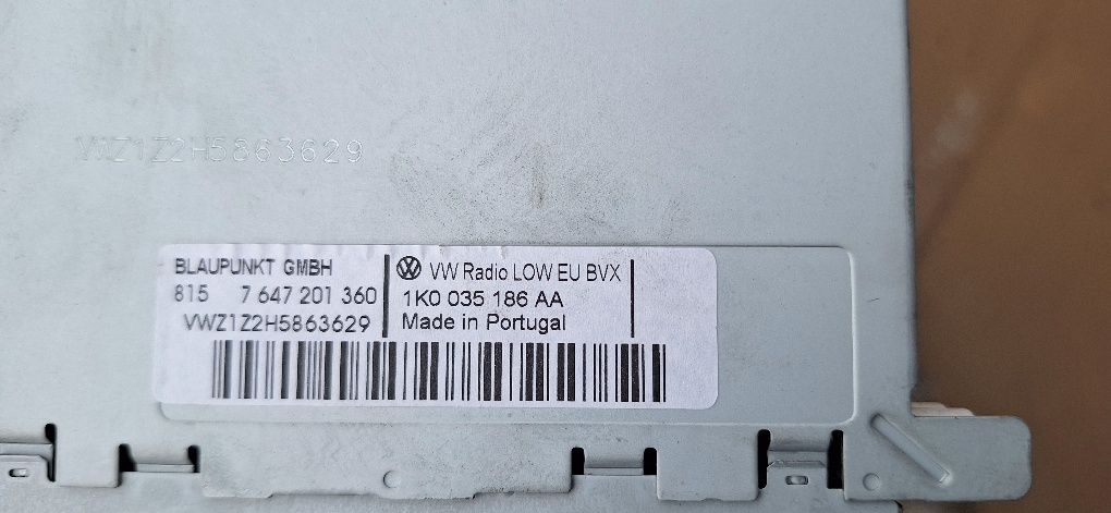 CD радио BLAUPUNKT за VW GOLF 6 1K0 035 186 AA
