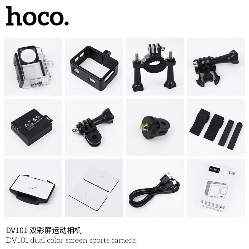 Экшн-камера 4K Hoco DV101 900mah 3840 х 2160Р