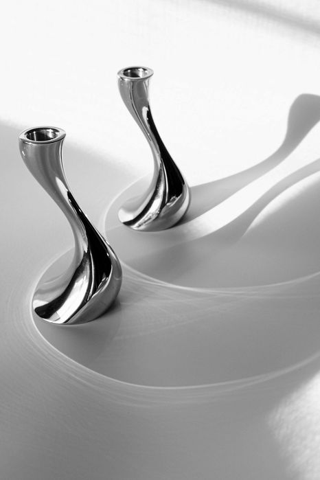 Georg Jensen Danemarca suport lumanari Cobra design modernist