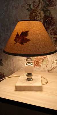 Стара керамична нощна лампа с два абажура