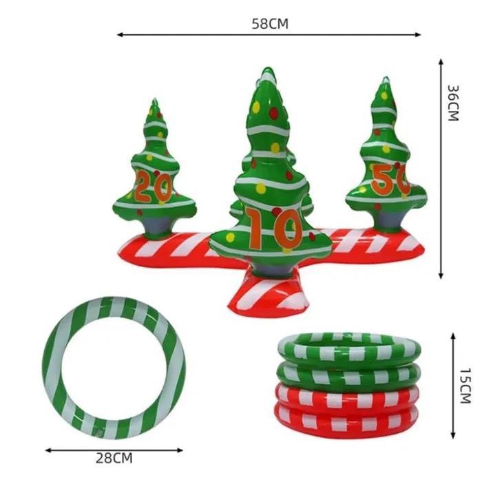 Коледна семейна игра с рингове, надуваема
