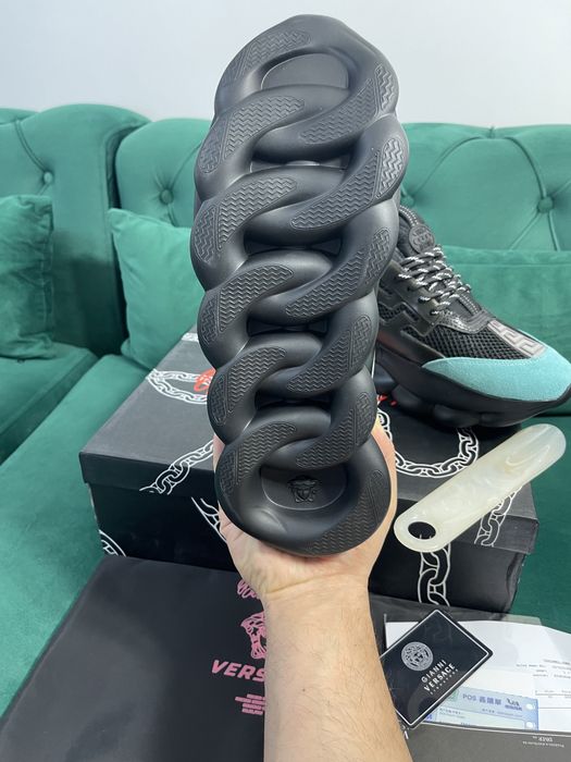 Adidasi Versace Chain Reaction piele naturala Premium