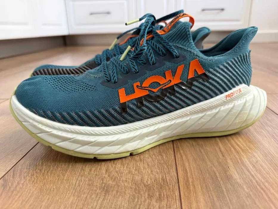 Pantofi alergare barbati Hoka One One,Carbon X3 Albastru/Portocaliu 44