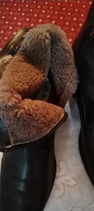 Мужские полусапожки кожа, мех - 100 %, Италия.