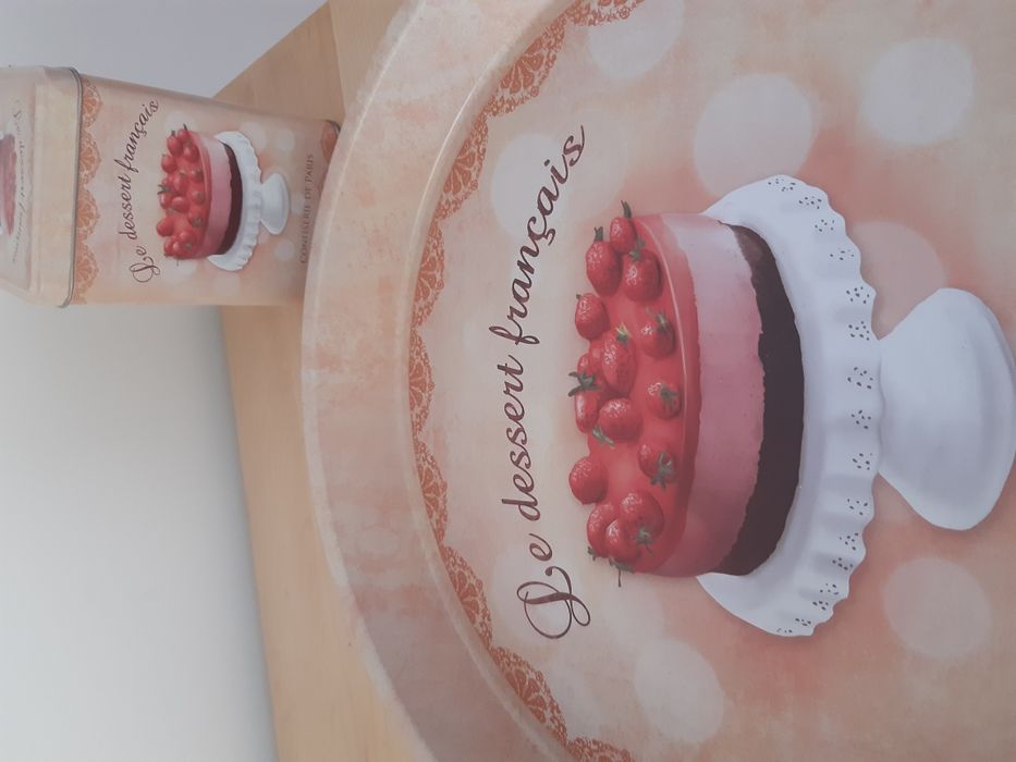 Set tava tort / prajituri si cutie metal noi