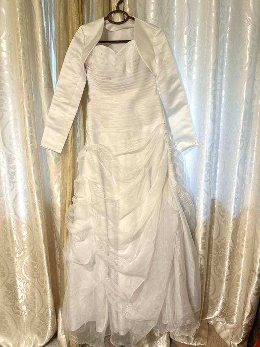 Rochie mireasa masura 38-40, organza, tulle, tafta