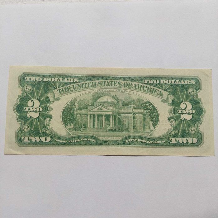 САЩ /USA ,2 долара/DOLAR ,червен/RED печат 1963г,