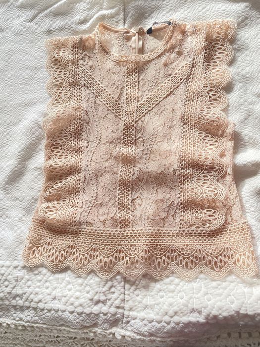 Top Zara dantela M