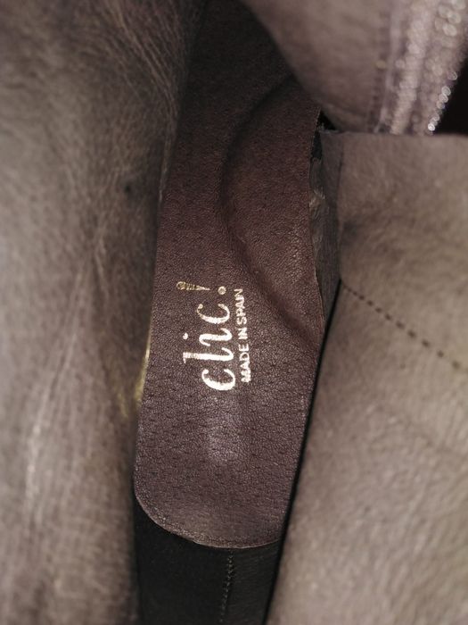 Ghete piele întoarsă maro