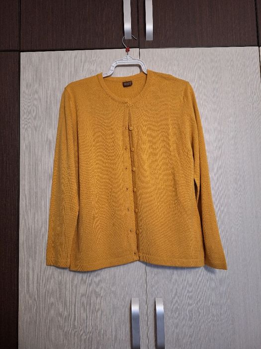 Cardigan galben muștar