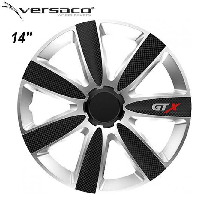 Versaco Slovakia Тасове за джанти 14'' Versaco GTX Карбон ЧЕРНО/СИВИ