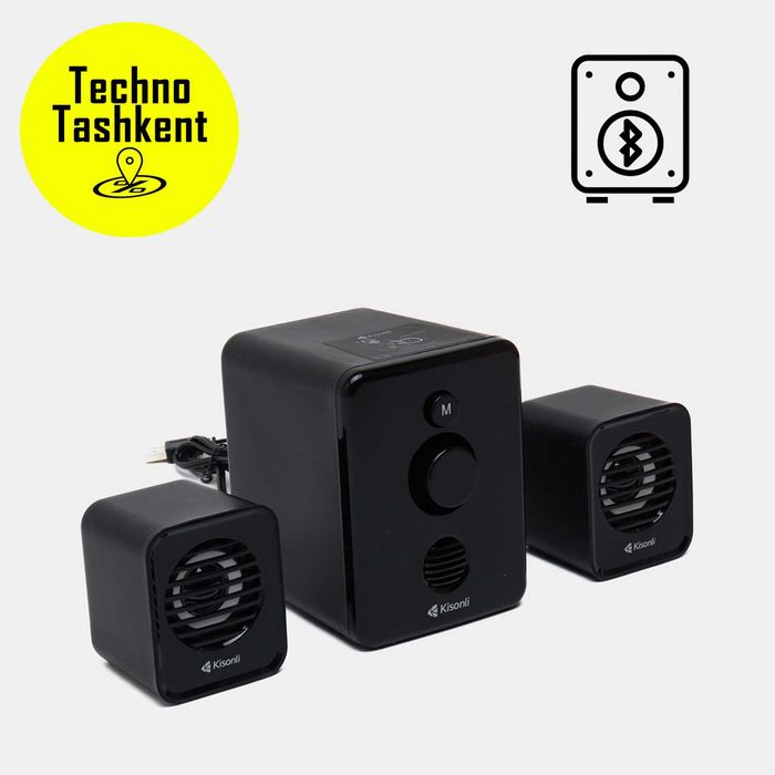 Компьютерные колонки 2.1 Kisonli U3000BT, Bluetooth, AUX, 5W+2x3W