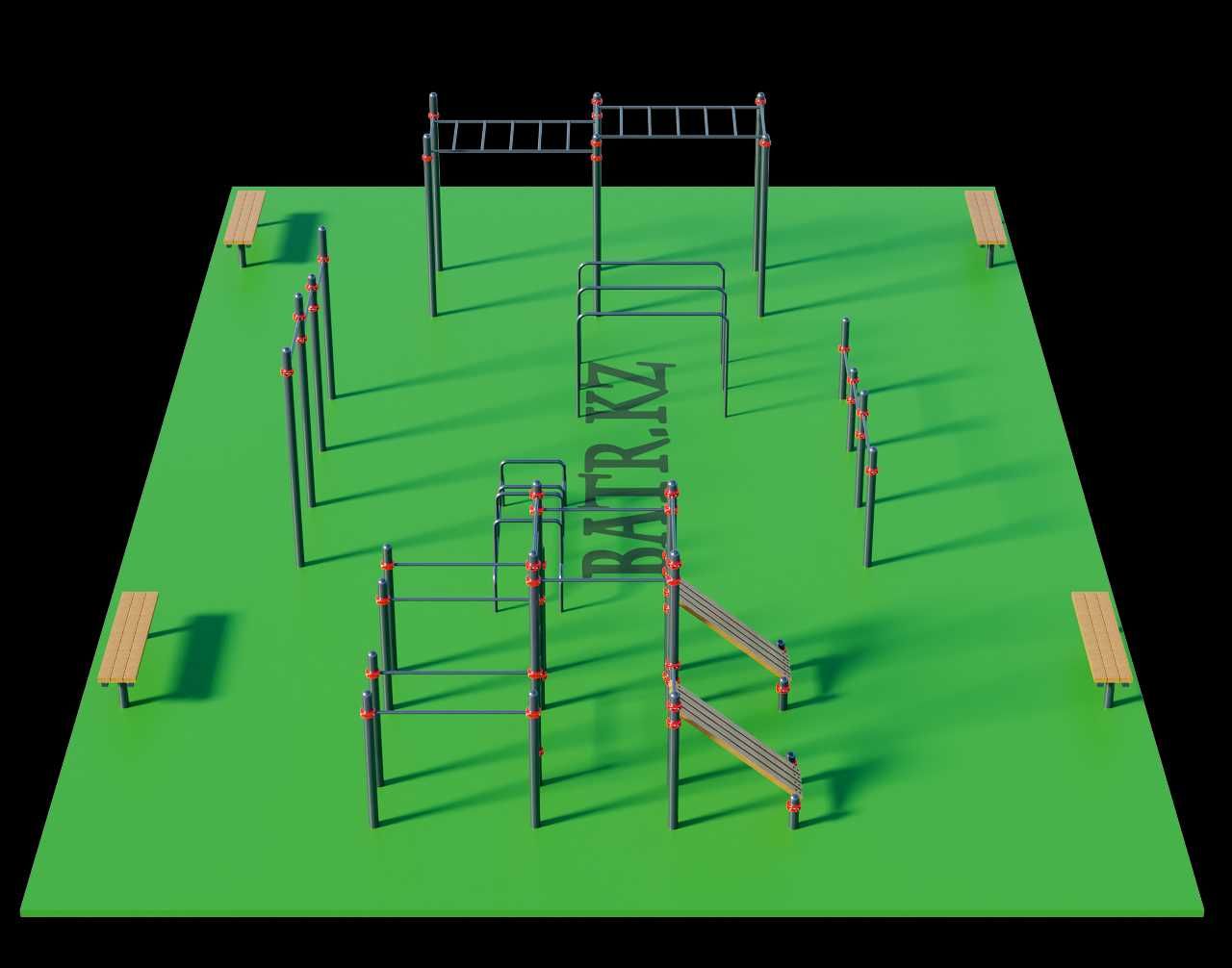Воркаут BS-210 от завода BATR.KZ! Турник, Шведская стенка, Тренажеры!