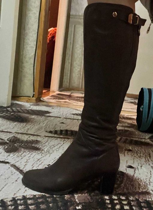 Сапоги женские, натуральная кожа