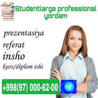 Prezentasiya/referat/insho/mistaqil ishi