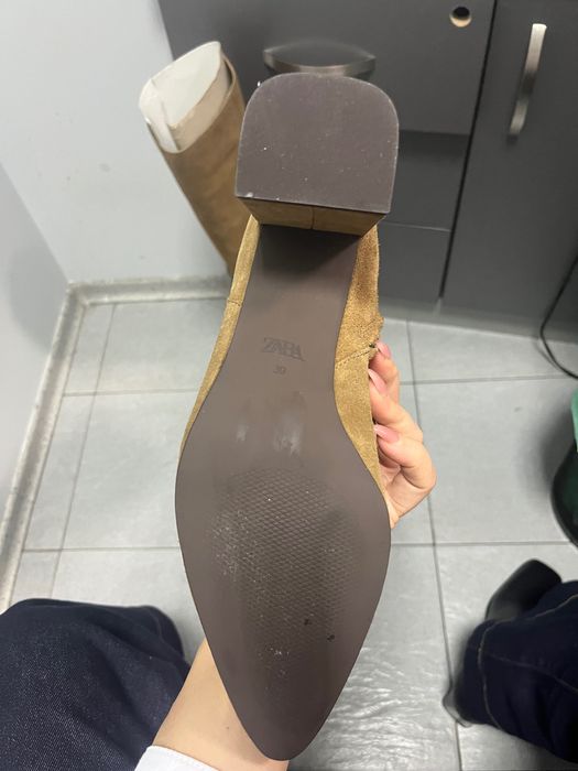 Ботуши Зара Естествен велур