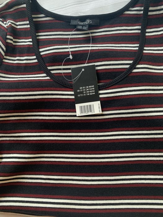 НОВА рокля "Есмара" от Лидл  –райе ,номер 40/42 с къс ръкав–с етикет