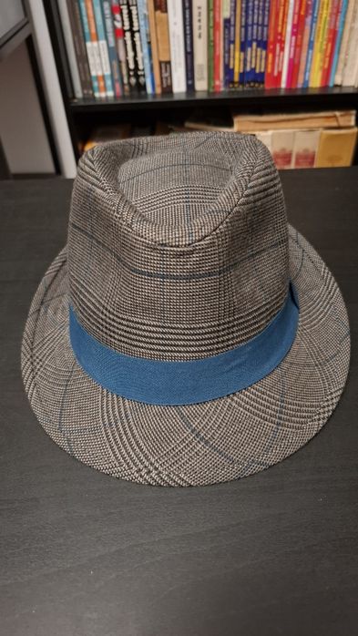 Palarie Fedora, gri-albastru, marime 60, C&A