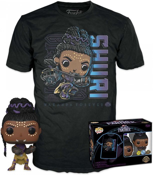 Funko POP Marvel Black Panther - фигура и тениска-лимитирана серия