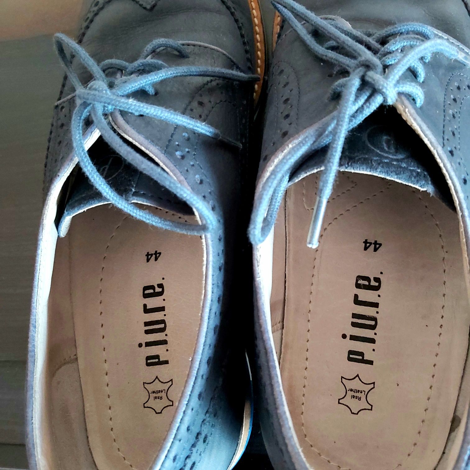 Pantofi barbati, P.I.U.R.E., culoarea afine, marimea 44.