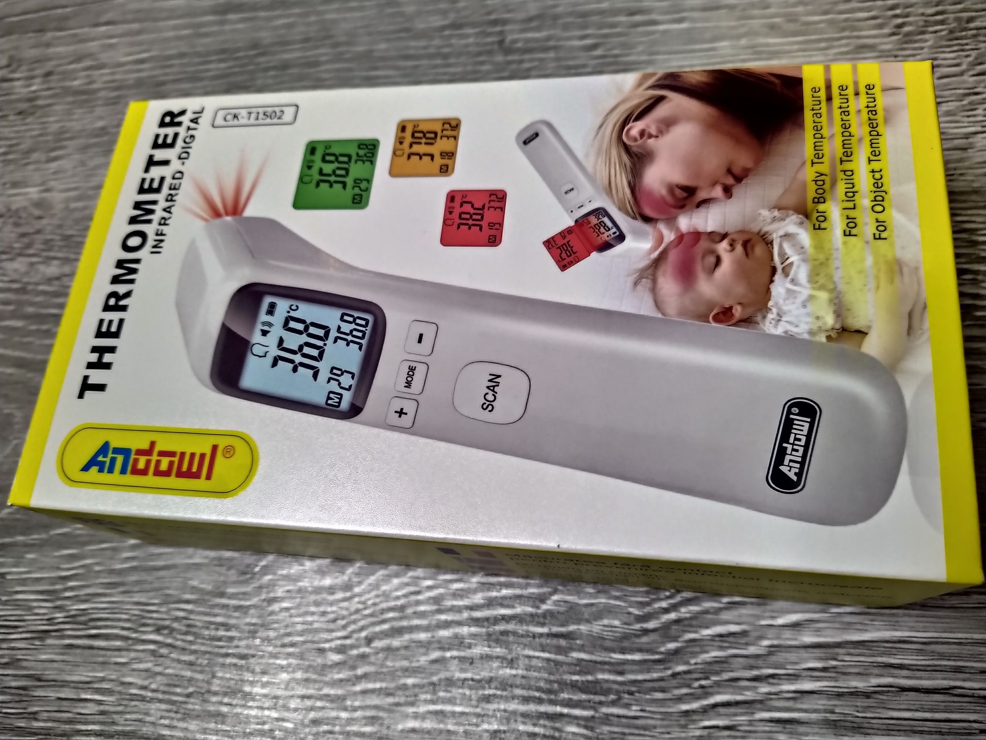 Termometru  Digital cu Infrarosu, NON-CONTACT, CK-T1502, CU ALARMA