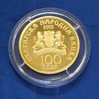 Златна монета 100 лева Свети Димитър Чудотворец