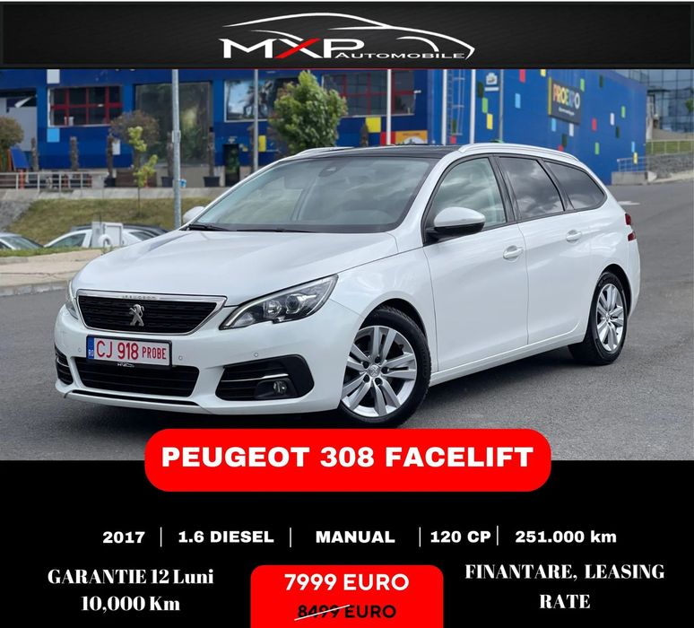 Peugeot 308 GARANTIE 12 Luni ! Panoramic, Climatronic, Led ,Lane Assist