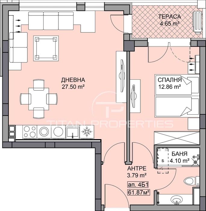 Продава се Двустаен апартамент в Пловдив, Гагарин - 73 кв.м за 1459 €/кв.м - Снимка #7