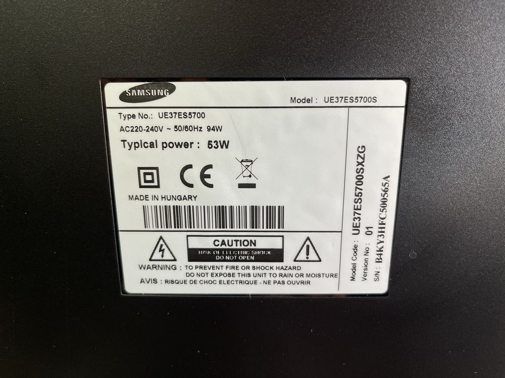 Телевизор Samsung Full HD LED 37” - UE37ES5700S