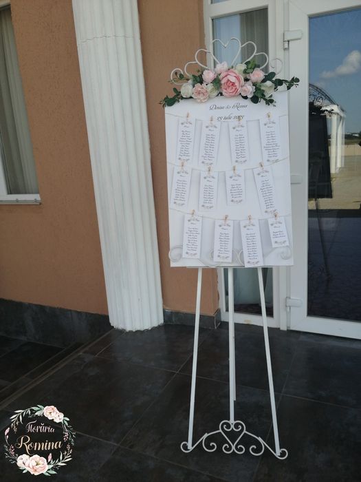 Aranjamente florale nuntă/botez/decor săli evenimente/panou foto