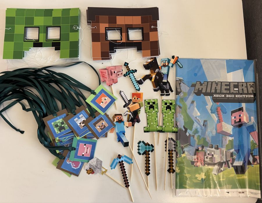 Комплект Minecraft украса за рожден ден