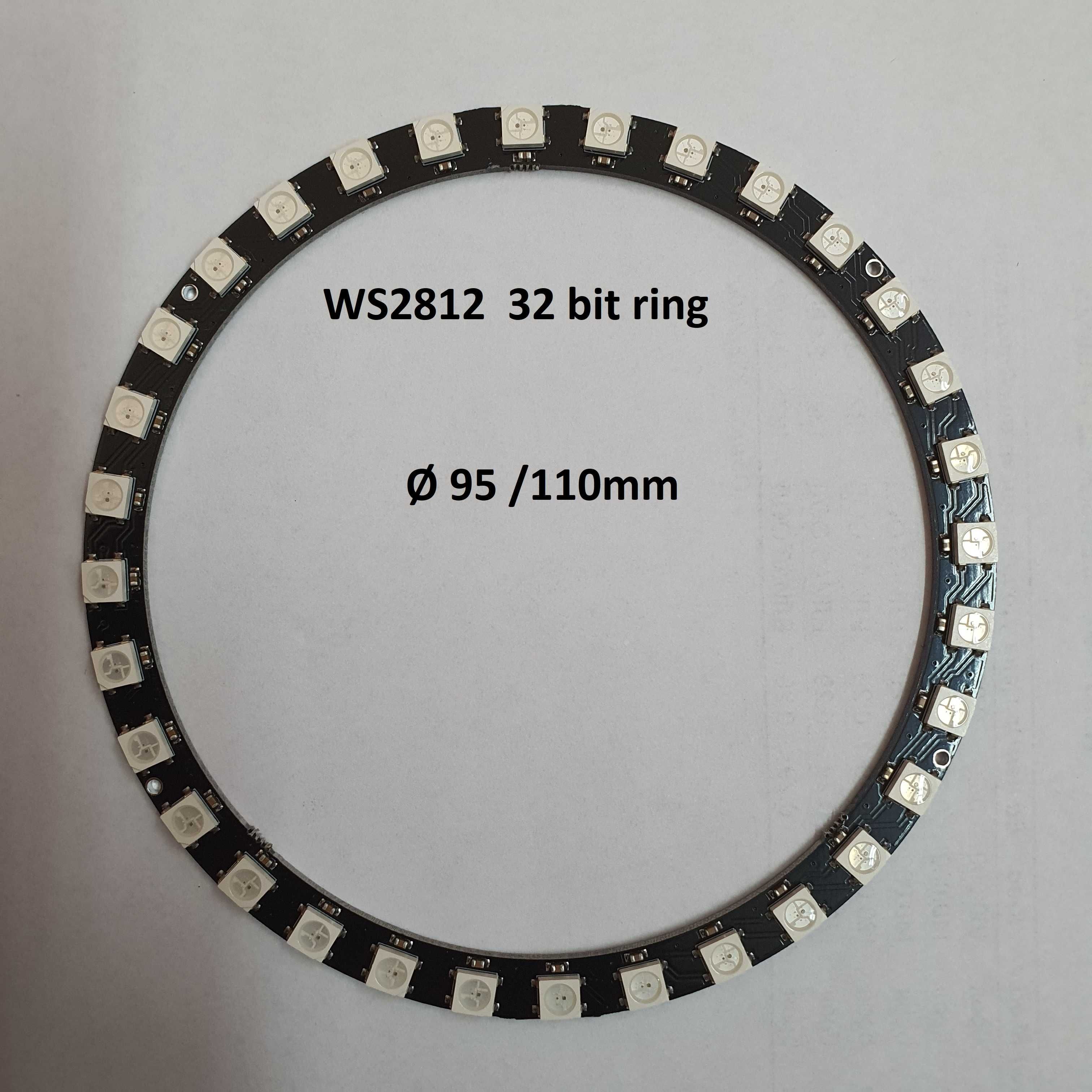 WS2812 Led strip, 8bit, Ring: 8,16,24,32 bit, matrix: 8x8, 8x32, 16x16