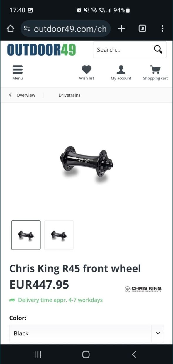 Roti Knight jante carbon butuci Chris King