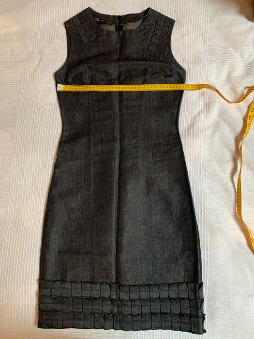 Sarafan blugi PNK, gri metalizat, marca PNK Casual