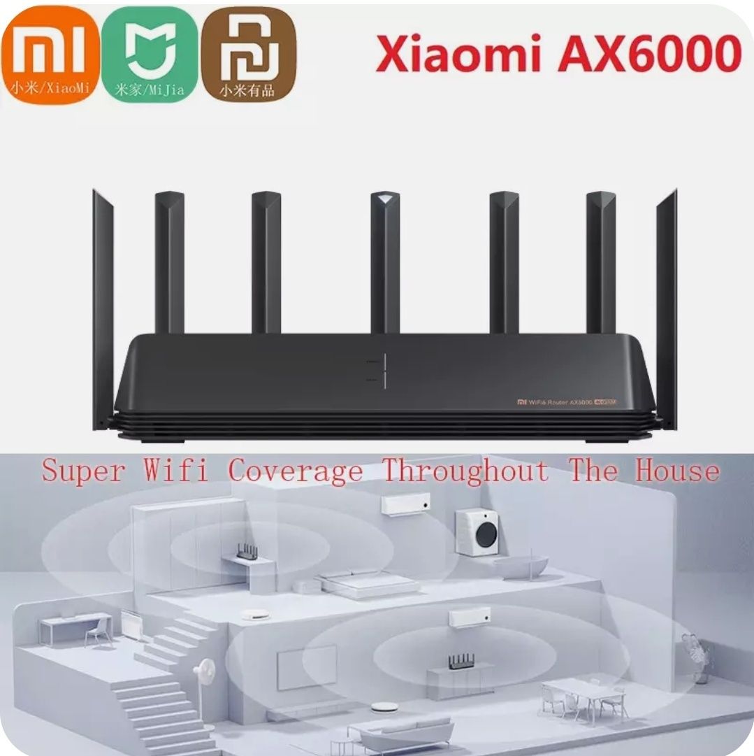 Xiaomi AX6000 wifi router.Доставка Бепул.роутер.м.у