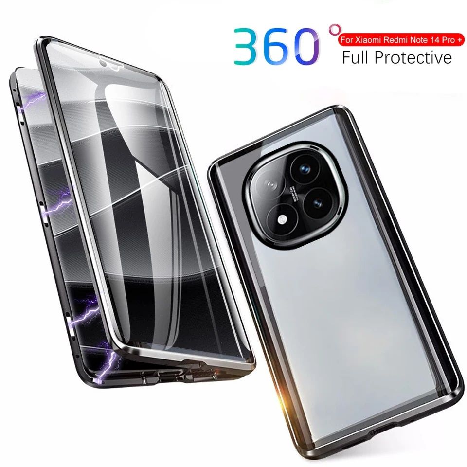 Xiaomi Redmi Note 14 / Pro / Pro+/ 360° магнитен кейс камера протектор