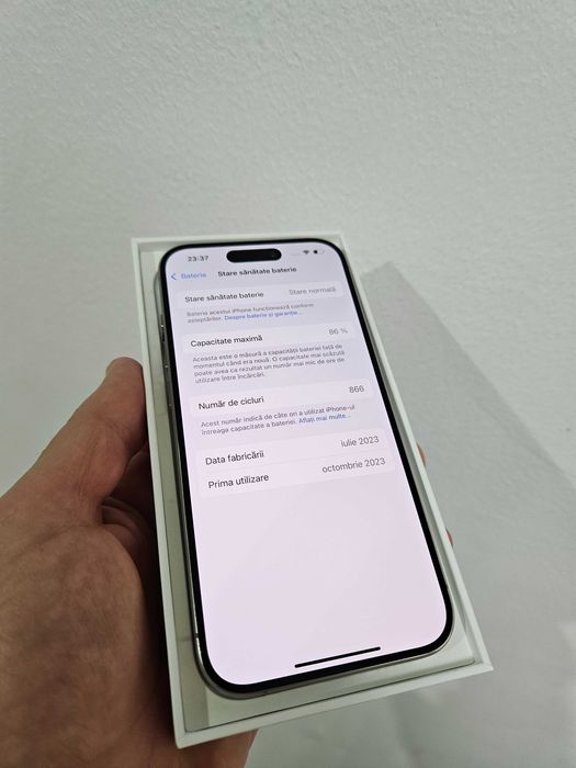 IPhone 15 Pro, 256 gb, neverlock, la cutie, Garantie.