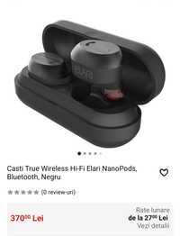 Casti True Wireless Hi-Fi Elari NanoPods, Bluetooth, Negru, sigilat