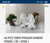 Idish nabor 42 pcs bayramga zoʻr sovgʻa