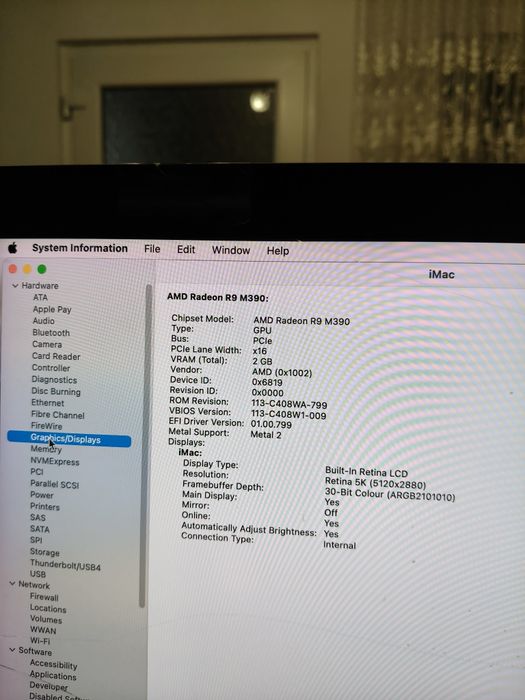 Calculator Apple iMac i5 27inch 5k  32gb RAM, Late 2015, citiți anuntu