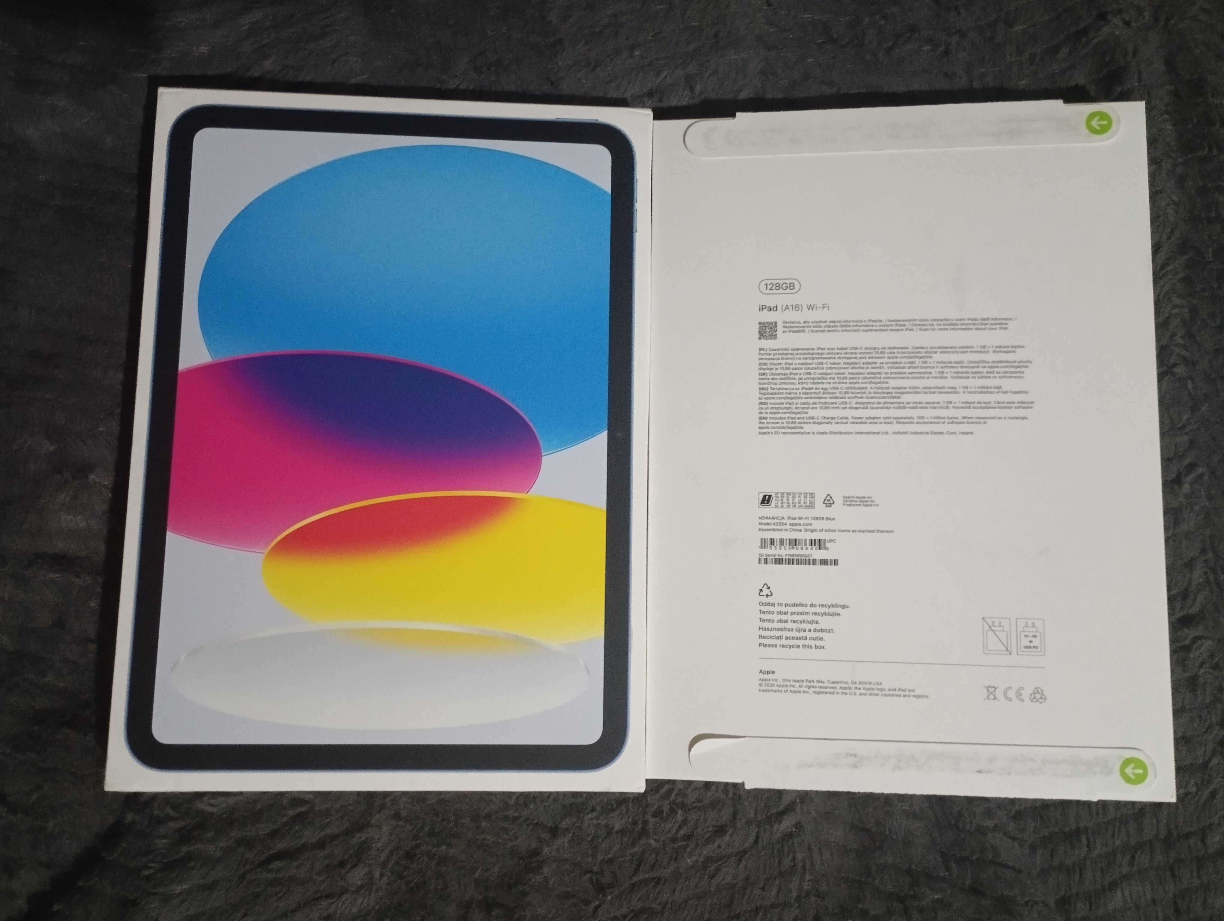 Apple iPad 11" 2025 + кейс, стъкло, оригинално зарядно