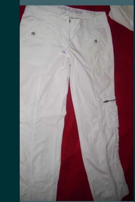 Pantaloni albi diferiți mar M-L