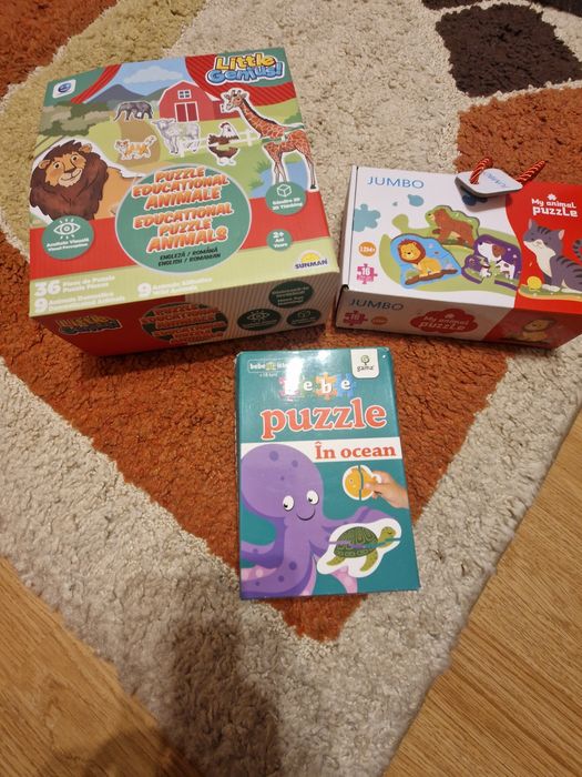 Vand set 3 puzzleuri copii mici