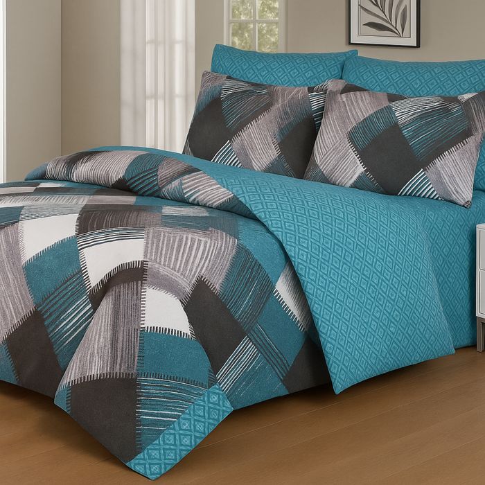 Lenjerie de pat,Bumbac Finet 6 piese ,Casa Pucioasa